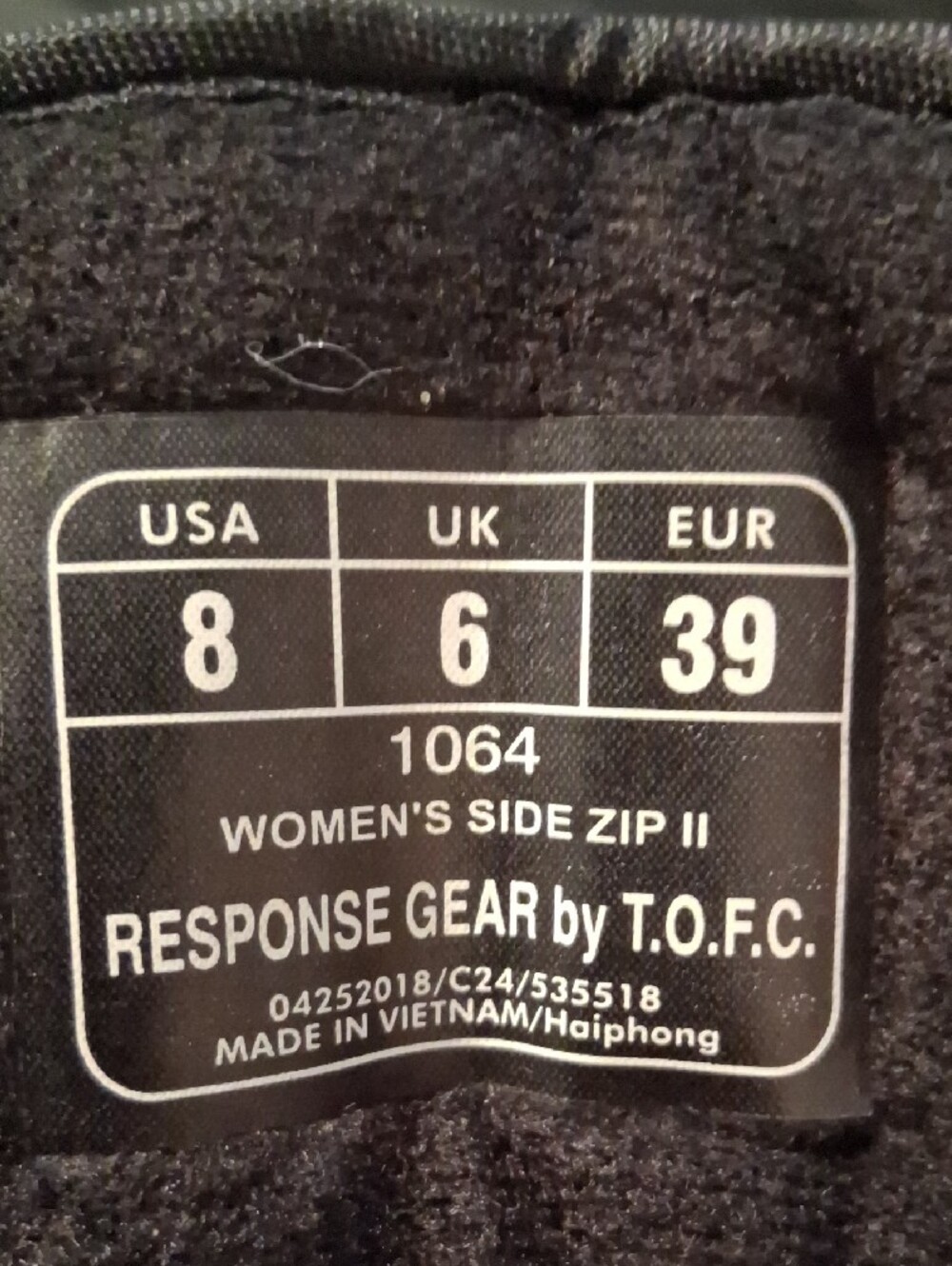 RG Response Gear Women's Side Zip II Black Tactical Combat Boots Size 8 - Picture 6 of 10